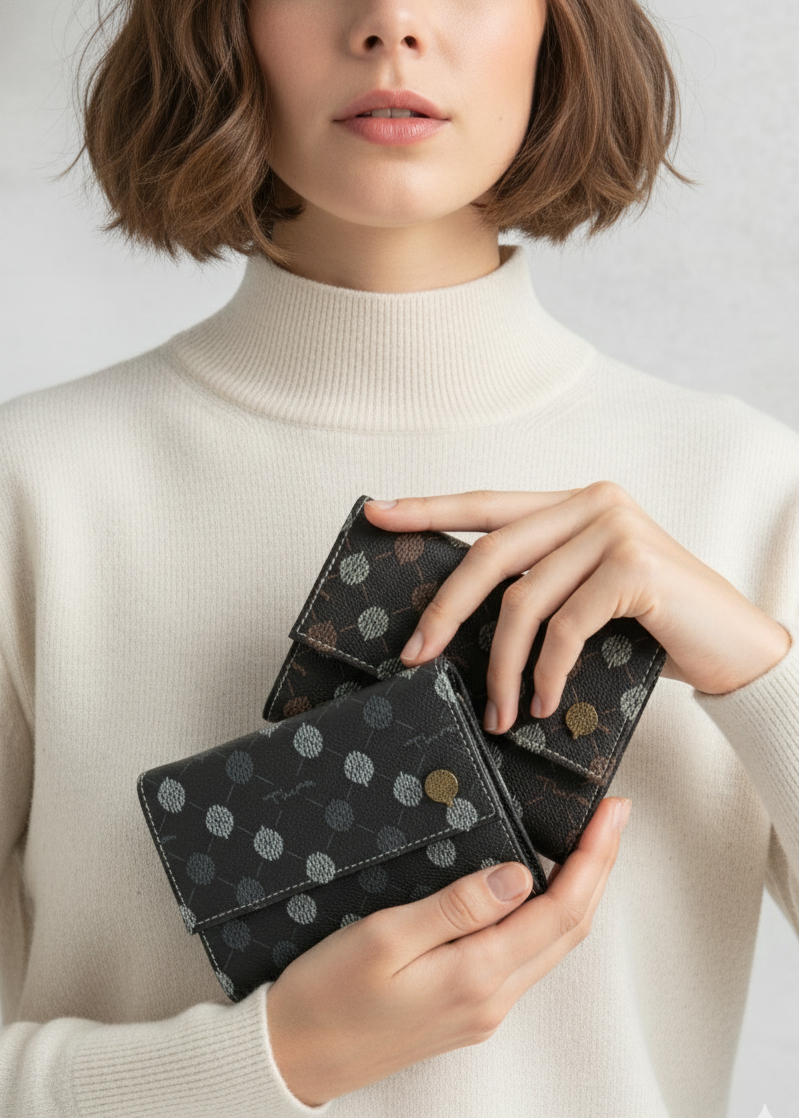 Mini πορτοφόλι Olivia με κούμπωμα